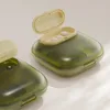 4 compartments transparent green