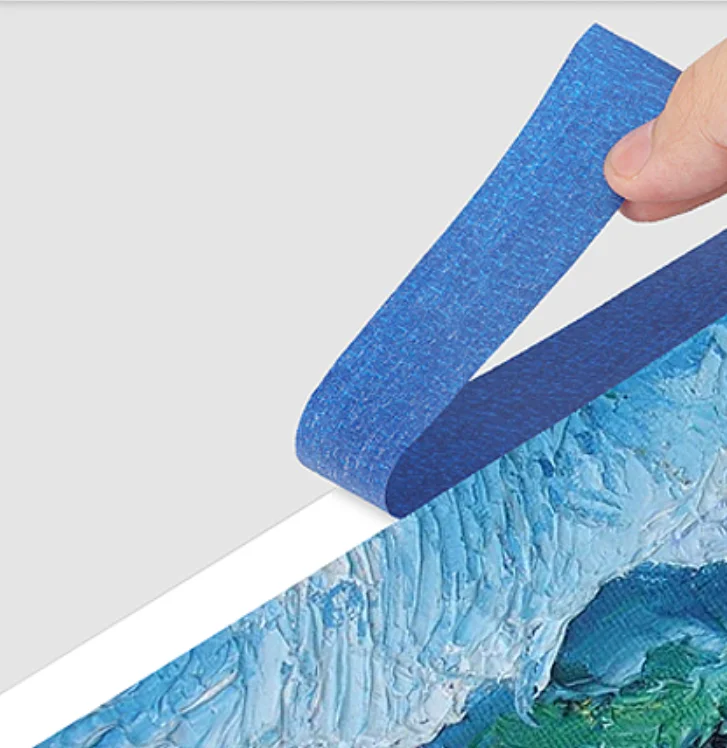 Heat Resistant Uv 14 Days Blue Crepe Paper Painters Masking Tape For