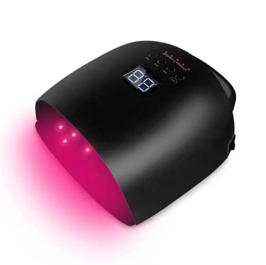 2020 New 86w Dual Wireless Cordless Smart Cure Digital Pink Light Uv Led Nail Gel Lamp Manicure