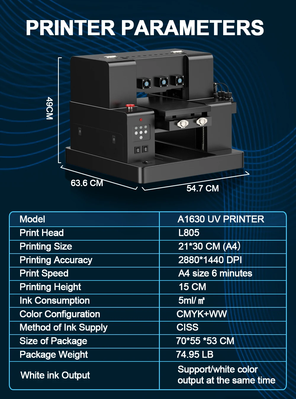 Home Use Easy to Use Cup Print Machine for Plastic Cups Printer with Free Bottle Rotate  Holder A4 A1630 UV Printer