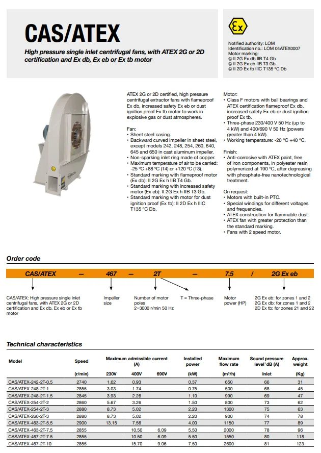 Plug Fan, ATEX, centrifugal, 2G, 2D - detail 4