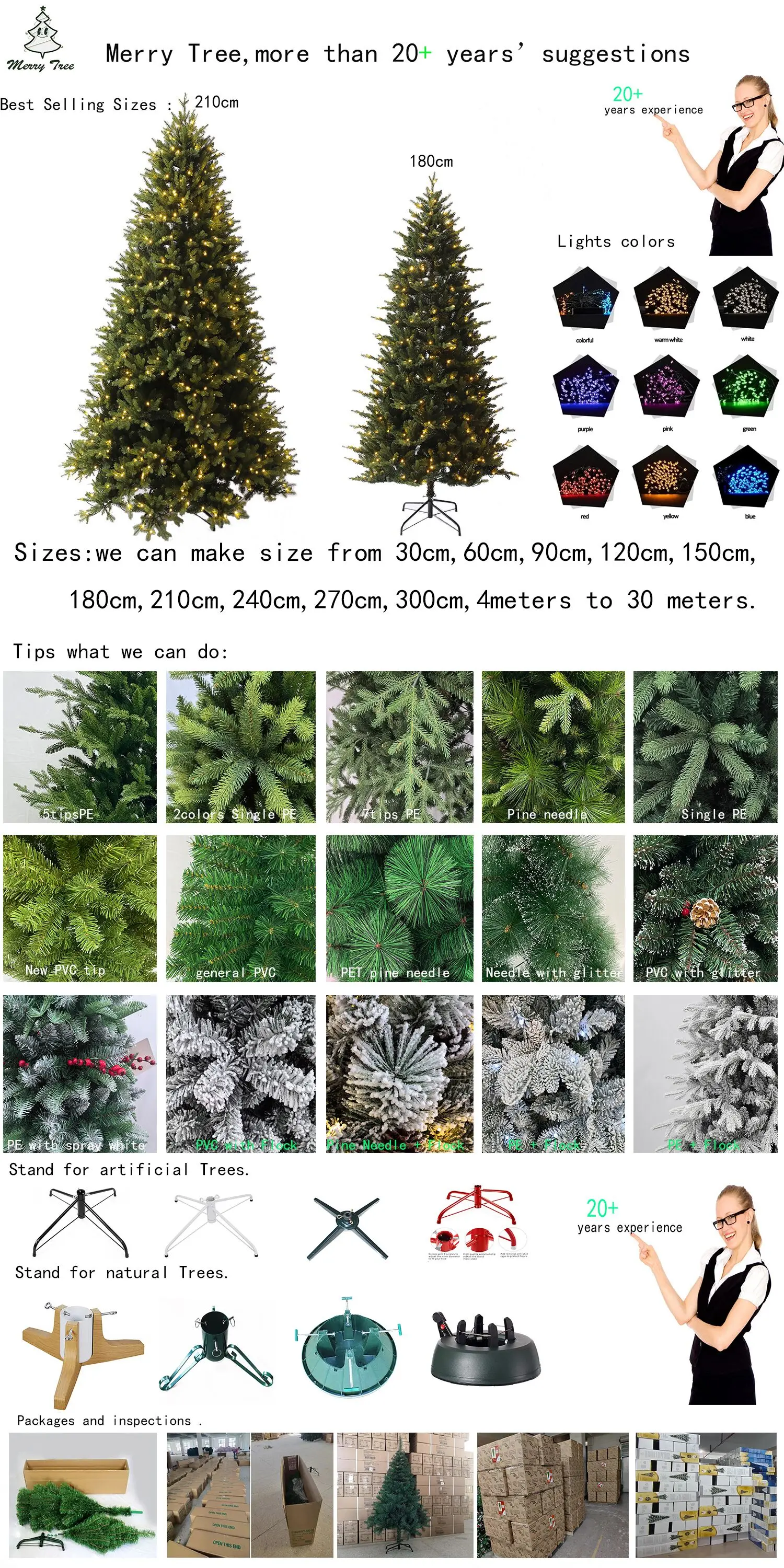 Green PVC Tree with Wooden Trunk  Artificial Christmas Tree with Red Berry and Pine Cone Decoration Customizable Size supplier