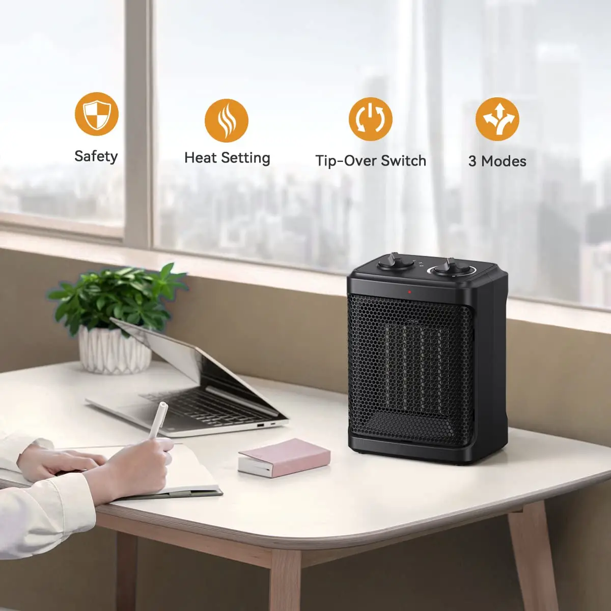 Portable Small Energy Efficient 1500w Ceramic Electric Fan Space Heater