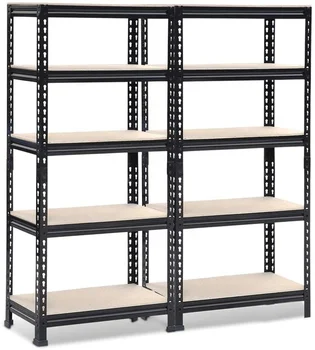 Warehouse Shelving Heavy Duty Steel Storage Shelves Basement Rack Metal ...