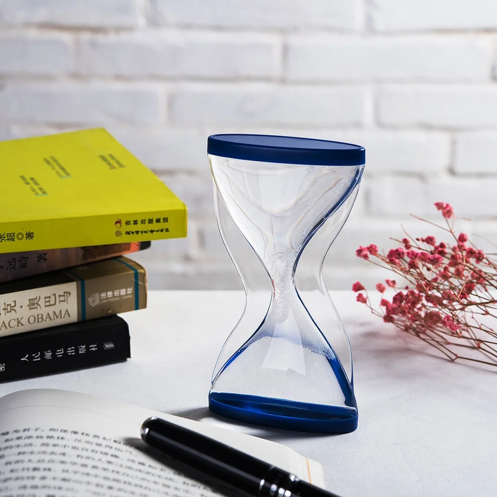 Acrylic Antigravity Counter Reverse Flowing Calming Relaxing Visual Educational Liquid Water Sand Clock Glass Timer Hourglass