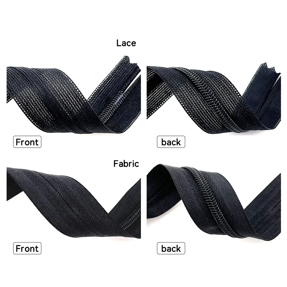 Multi Color Invisible Zip Hidden Zipper Custom Length Woven Tape and Lace Tape Invisible Zipper for Dress