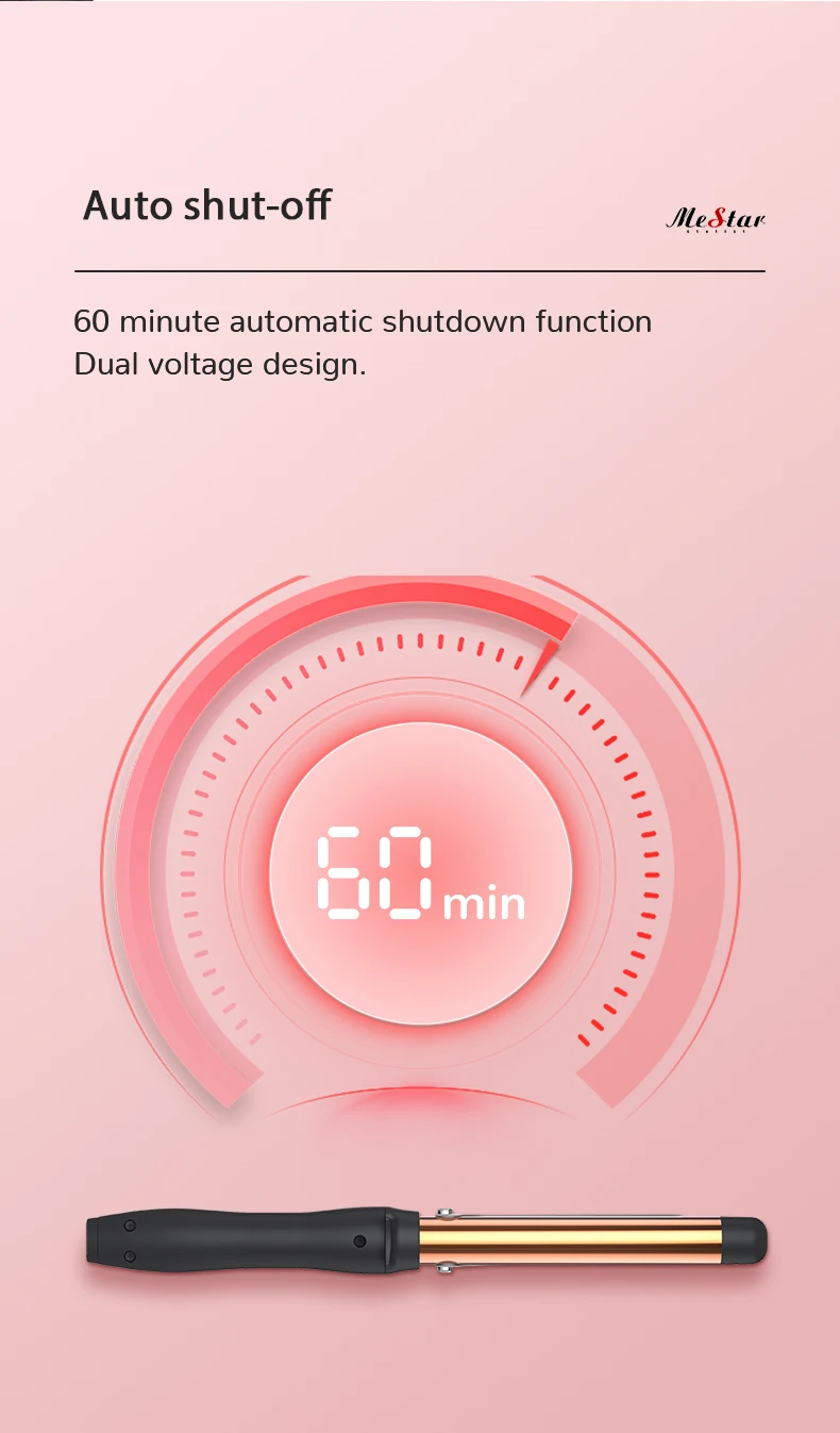 High Quality Custom Ceramic Automatic Rotating Curling Iron Wand