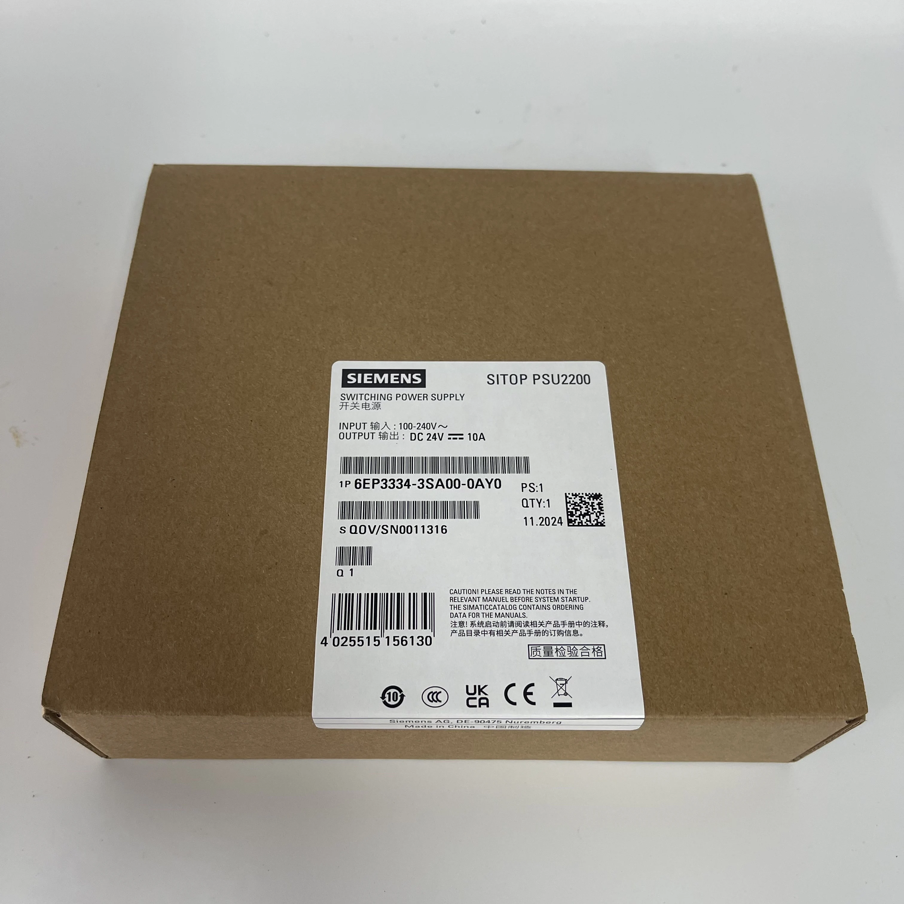 SIEMENS Switching Power Supply 6EP3334-3SA00-0AY0