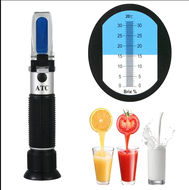 Retail Box Brix Refractometer Tester Meter With Atc +calibration Oil