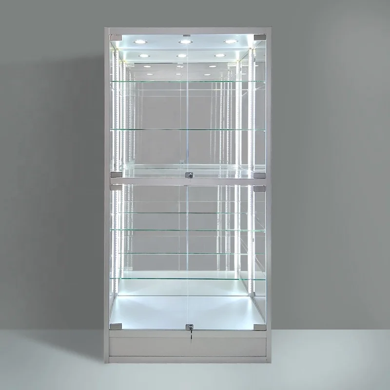 High End Retail Store Glass Led Dispensary Furniture Tobacco Smoke Shop Display Cases With Led Lights for Smoke Shop