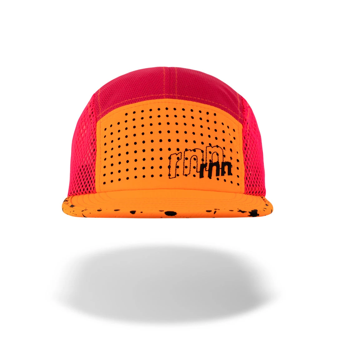 Custom 5 Panel Laser Cut Perforated Running Hat Flexible Brim Quick