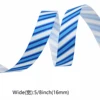 Blue White Stripe B, 10 Yards Per Roll