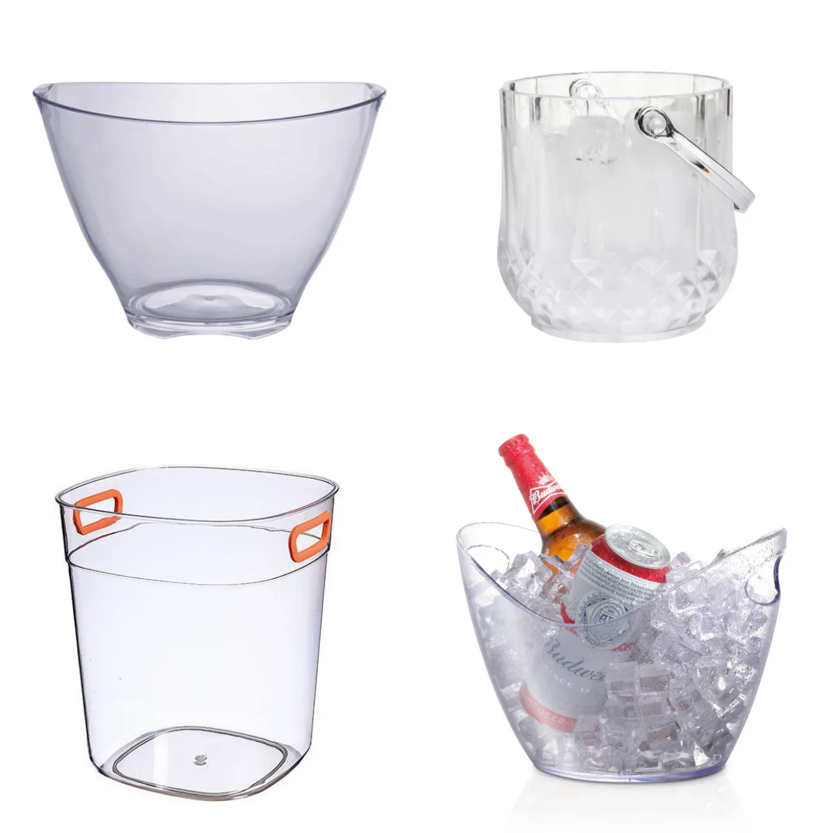 Beer Wine Beverage Ice Bucket Cooler Box Plastic Illuminated Ice Bucket ...