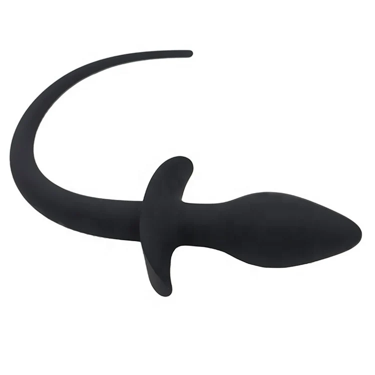 Waterproof Medical Silicone Soft Whip With Tail  Sex Toy Anal Plug