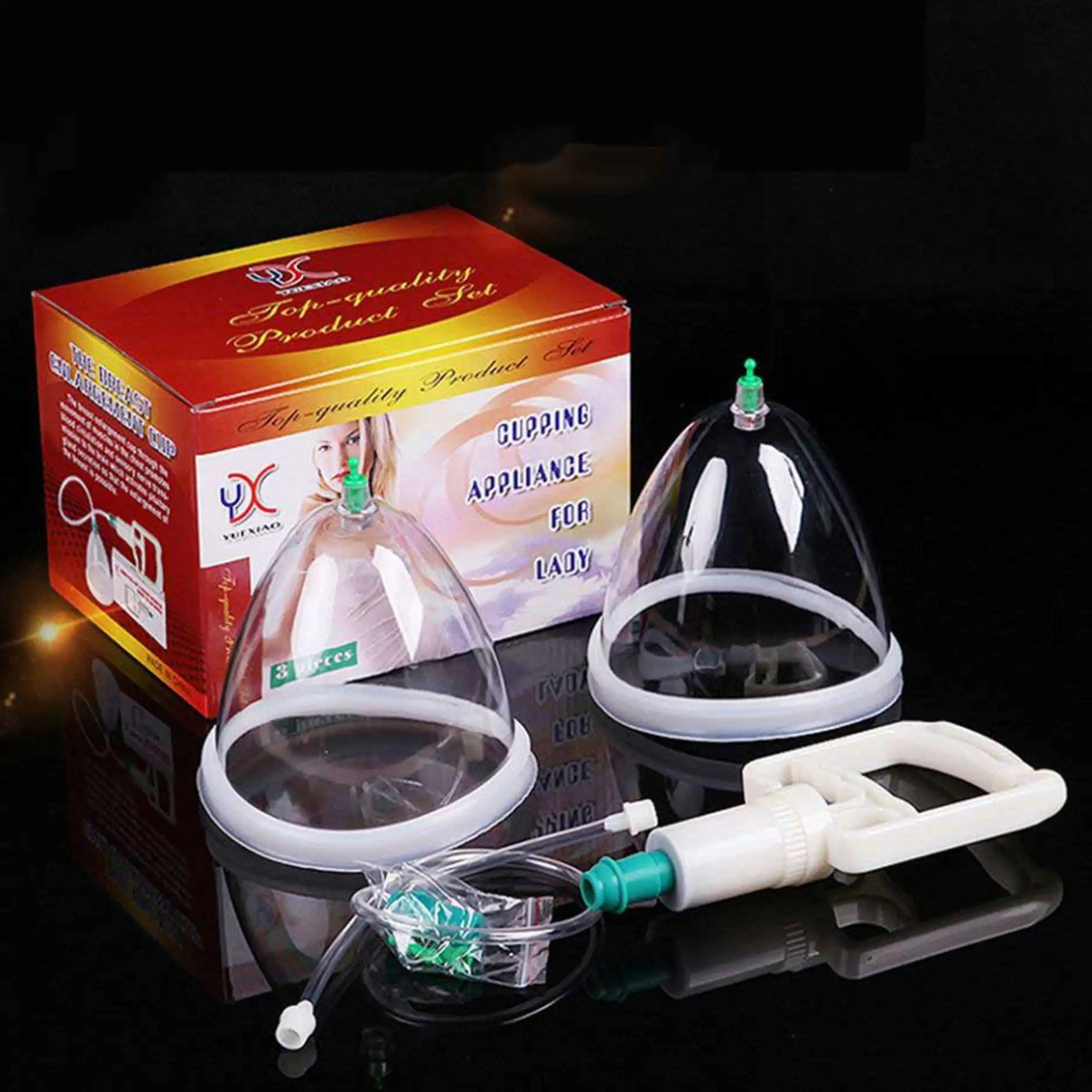 Lady Cupping Breasts Healthy Vacuum Cupping Breast Enlargement Massager