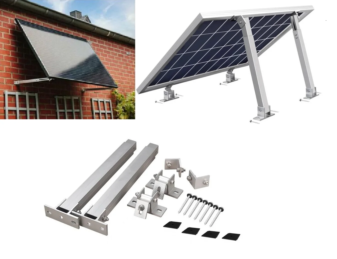 30 Degree to 60 Degree Adjustable Tilt Front Leg Rear Leg for Roof Mounting Bracket
