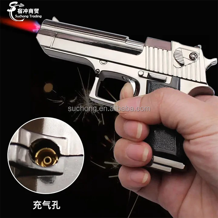 2024 Desert Eagle Beretta Metal Gun Shaped Lighter Pistol Butane Torch Lighters Buy Desert