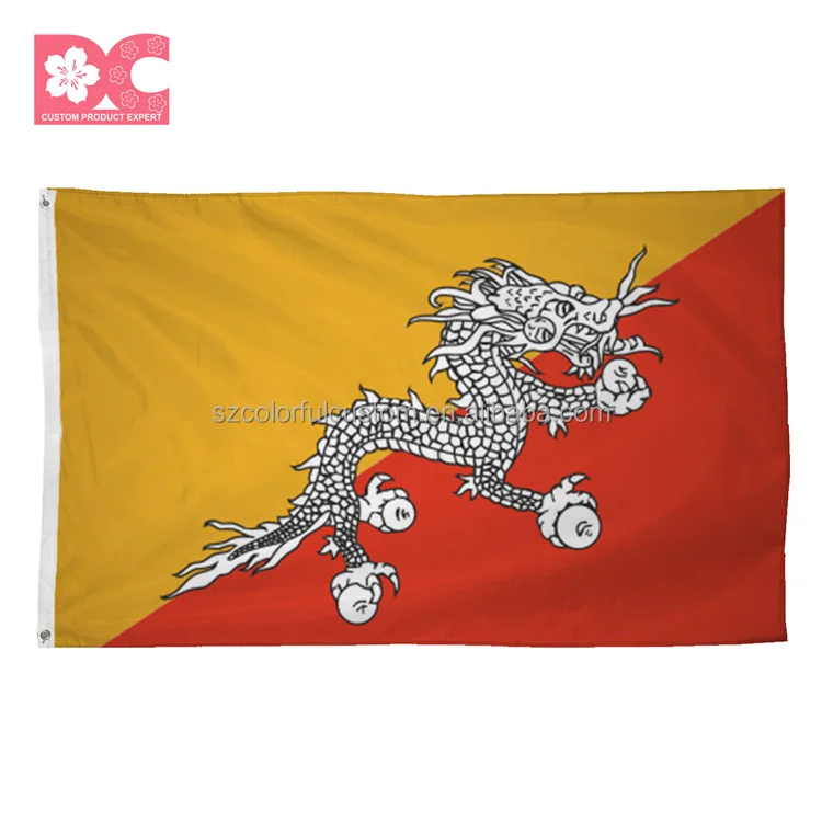 yellow red with dragon flag