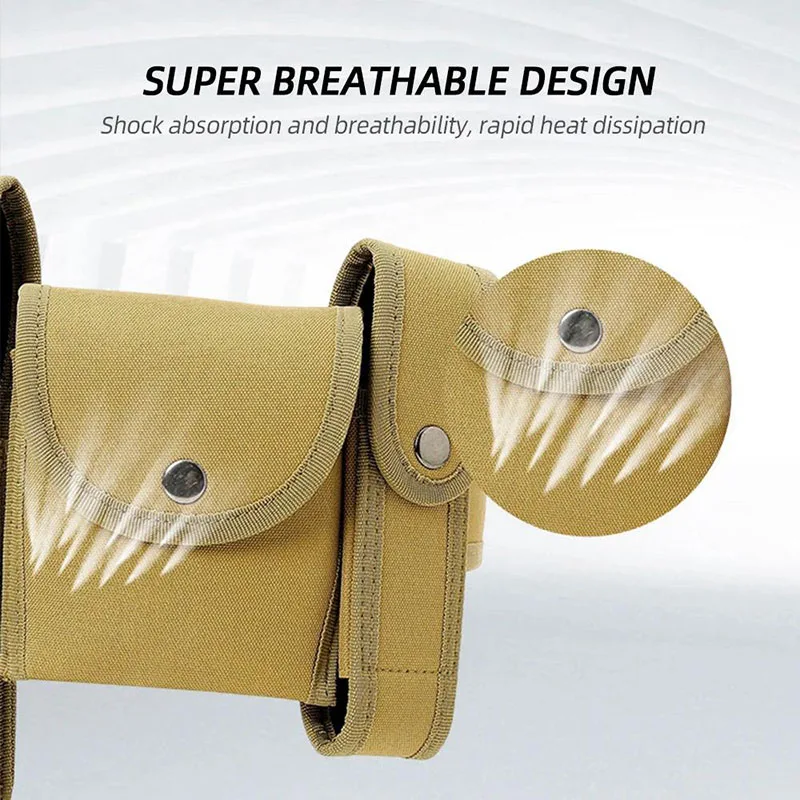 Wholesale Outdoor High Density Material Adjustable Heavy Duty Utility Belt Quick-Release Belt with Pouch Tactic Waist Belt