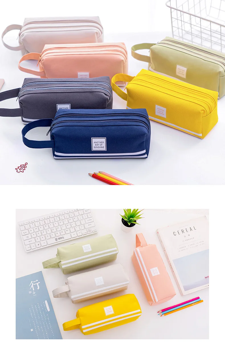 Creative And Multifunctional Double-layer Pencil Case With Handle Pupil ...