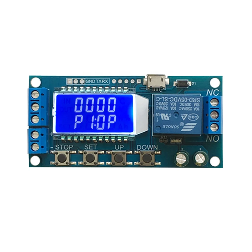 6-30V Time Delay Relay Module LCD Digital Display Control Timer Switch Trigger 