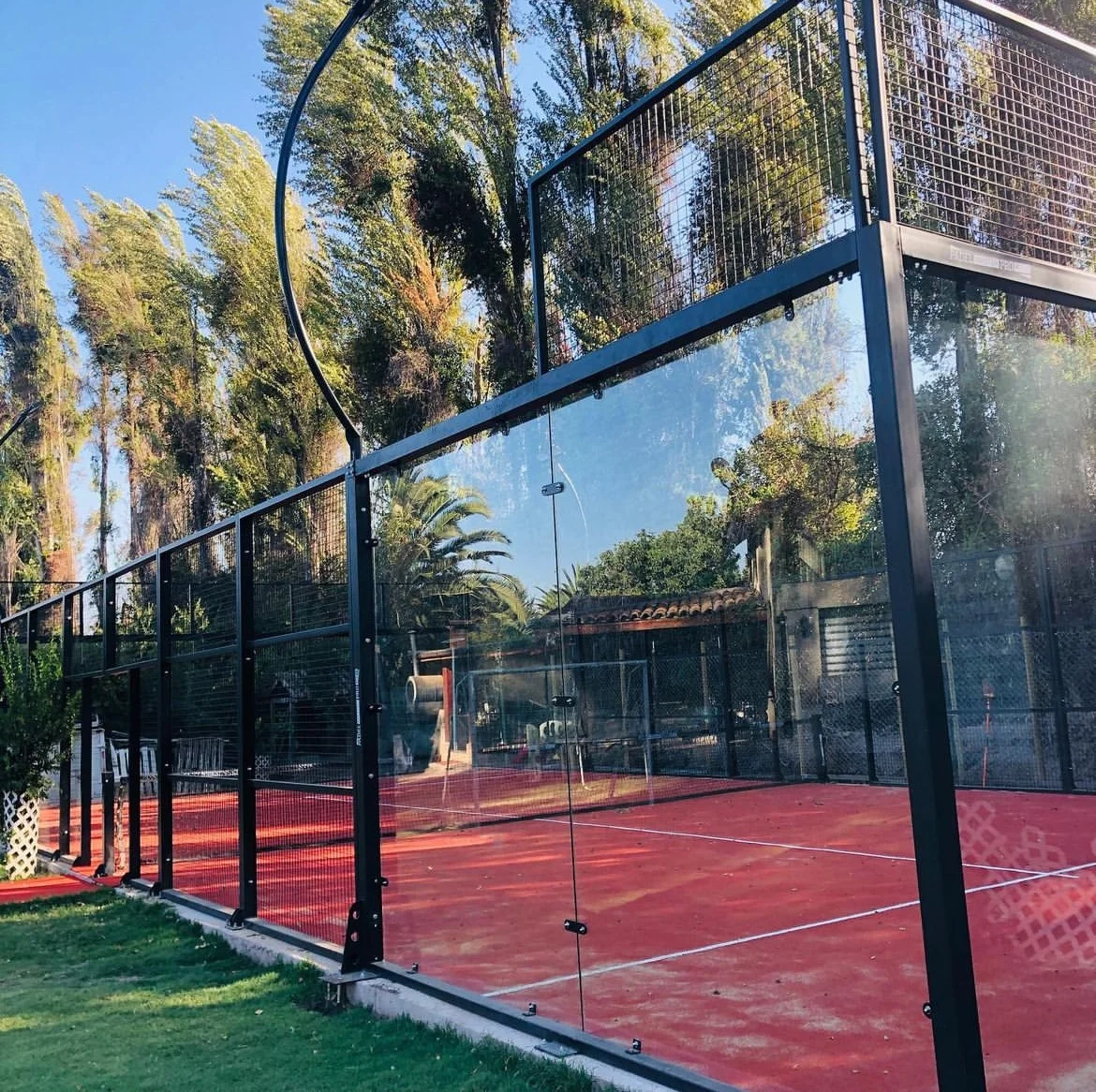 Крытый и открытый Теннисный корт падель из стали стекла материал