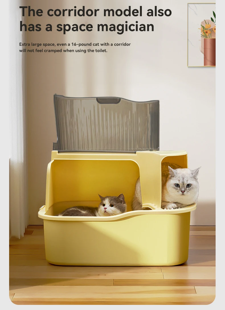 Litter Box Oversized Hallway Type Spatter-proof Fully Enclosed Litter Box Poop Bowl Deodorant Cat Toilet Cat Supplies supplier