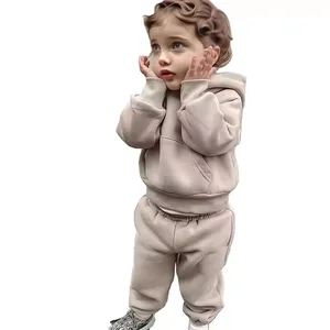 OEM Kids Tracksuits Sets Custom Kids Two Piece Hoodies Set High Quality Girls Boys Fleece Clothing Sets