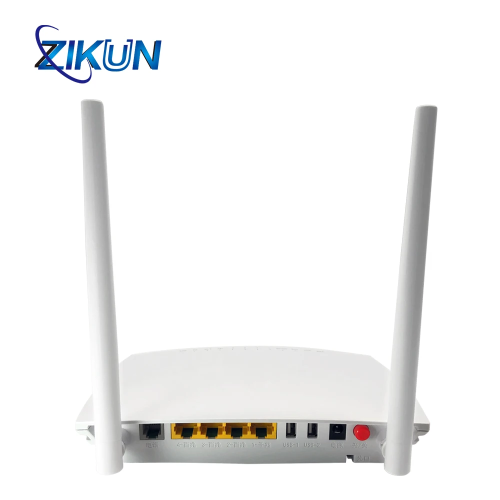 ゆん Dual Band ONU Zikun ZC-521 GPON, 1GE+3FE, 2.4G & 5G AC WiFi, VoIP