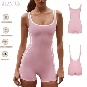 New Arrival Summer One Piece Sports Bodysuit Romper Sexy Backless Gym Fitness Jumpsuit for Women for Yoga and Gym Training