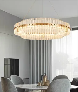 Modern Crystal Chandelier for Living Room Villa Restaurant Sitting Room with Adjustable Height Light Luxury Creative Personality