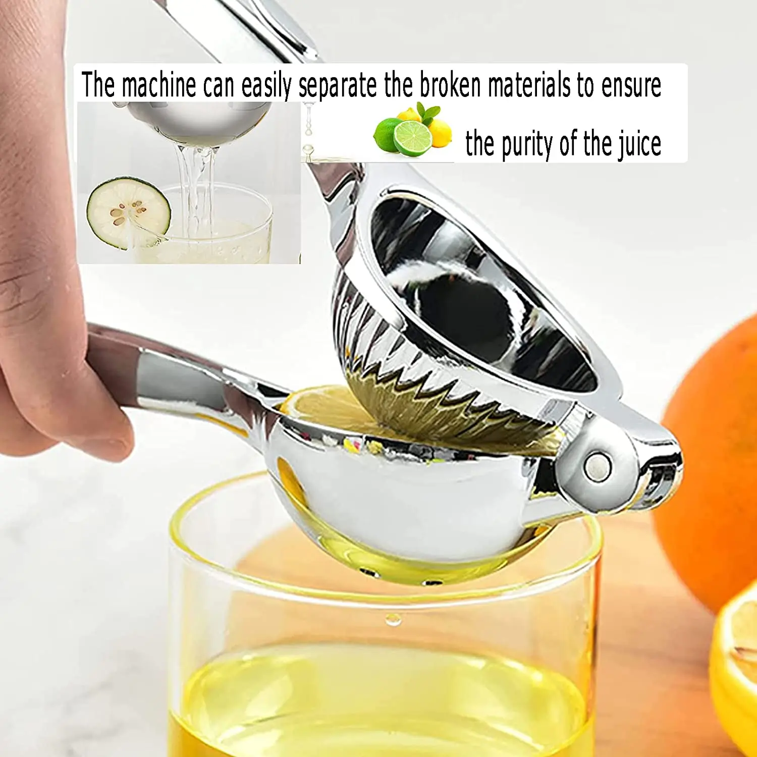 Handheld Fruit Citrus Juicer Stainless Steel Lemon and Lime Squeezer Manual Press Juicers