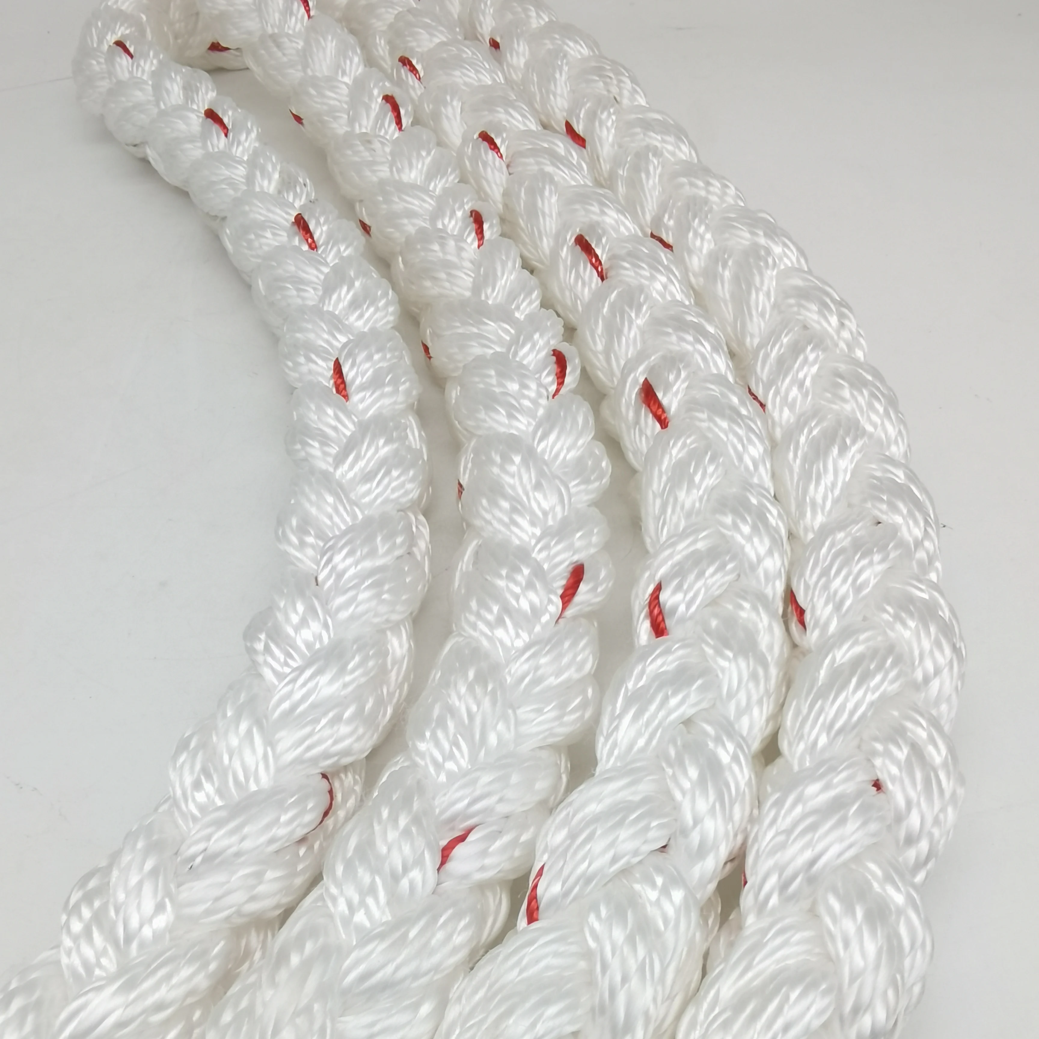 64mm White PP Polypropylene 8 Strand Mooring Rope for Marine Use 4