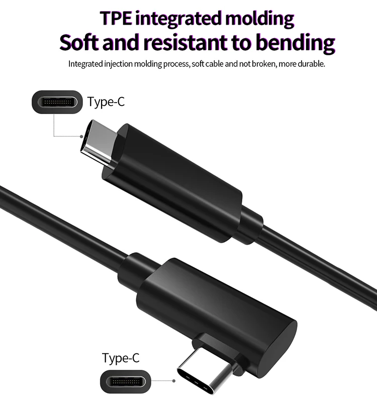 product laudtec vr gaming data cable for oculus quest 1 2 usb c connector usb32 type c 3m4m5m speed connecting line fast charging yxj31-8