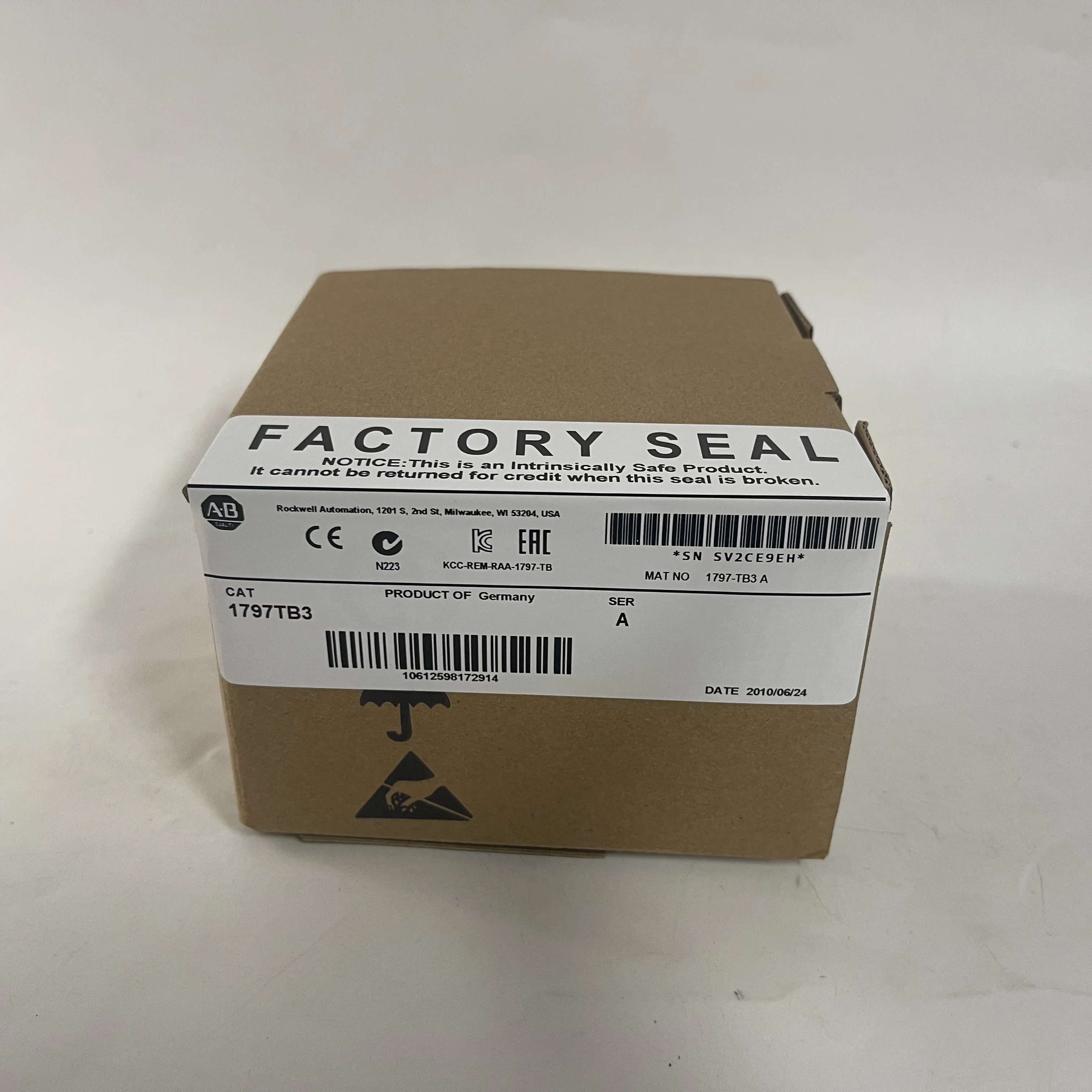 Allen-Bradley Flex Ex I/O Terminal Base Module 1797TB3 Allen-Bradley Flex Ex I/O Terminal Base Module 1797TB3