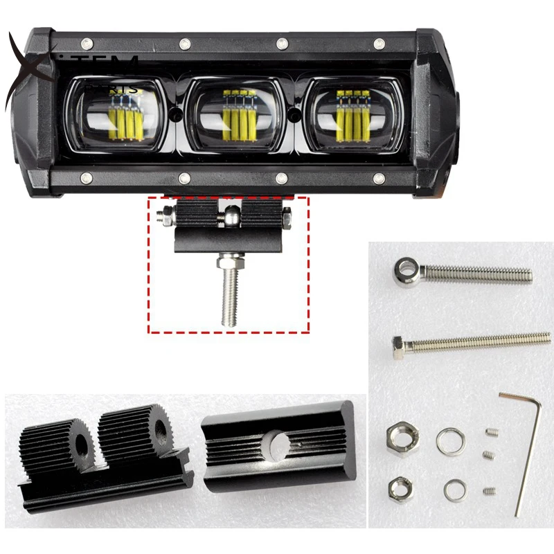 Offroad LED Light bar 6D 8 Inch LED Work Light bar for Offroad ATV UTV UAZ Driving Led