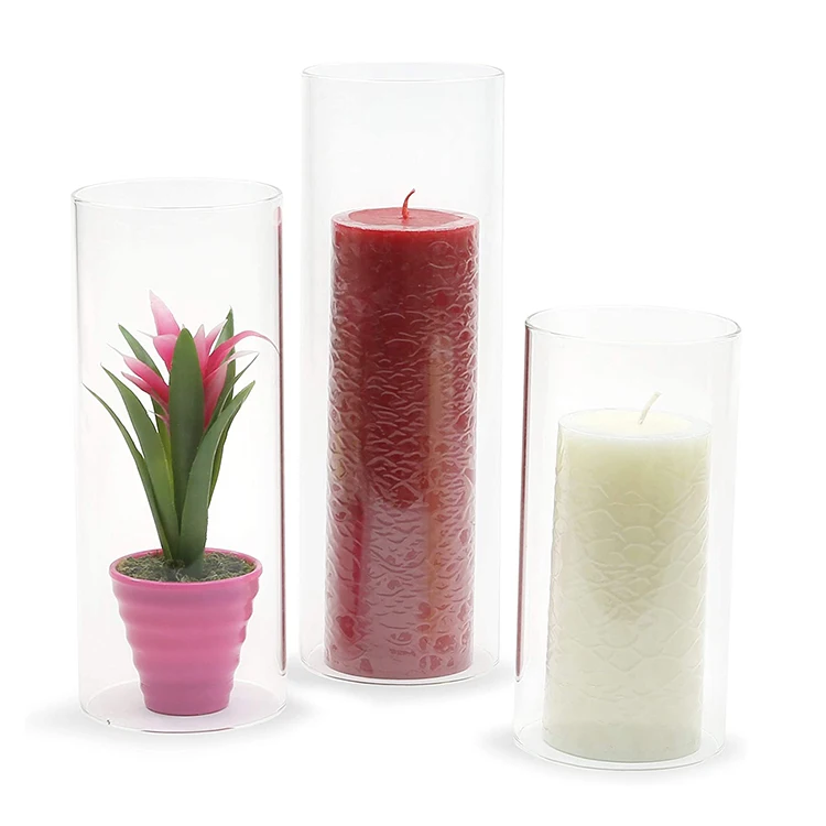 Dia70mm Glass Cylinder Without Base Open Flame Candle Chimney Tube