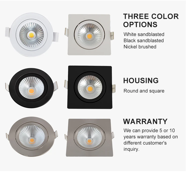 Dimmable Led Lights Dim To Warm Round Aluminum Indoor Lighting Spot