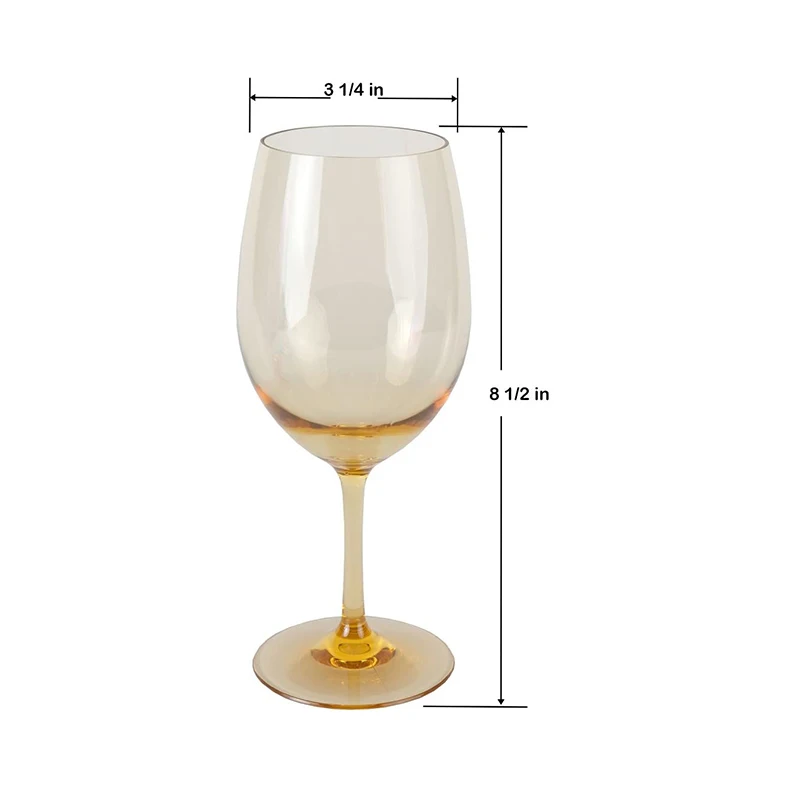 Reusable Shatterproof Tritan Plastic Unbreakable Acrylic Wine Glasses For Indoor And Outdoor Use
