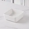 Small square dish, white