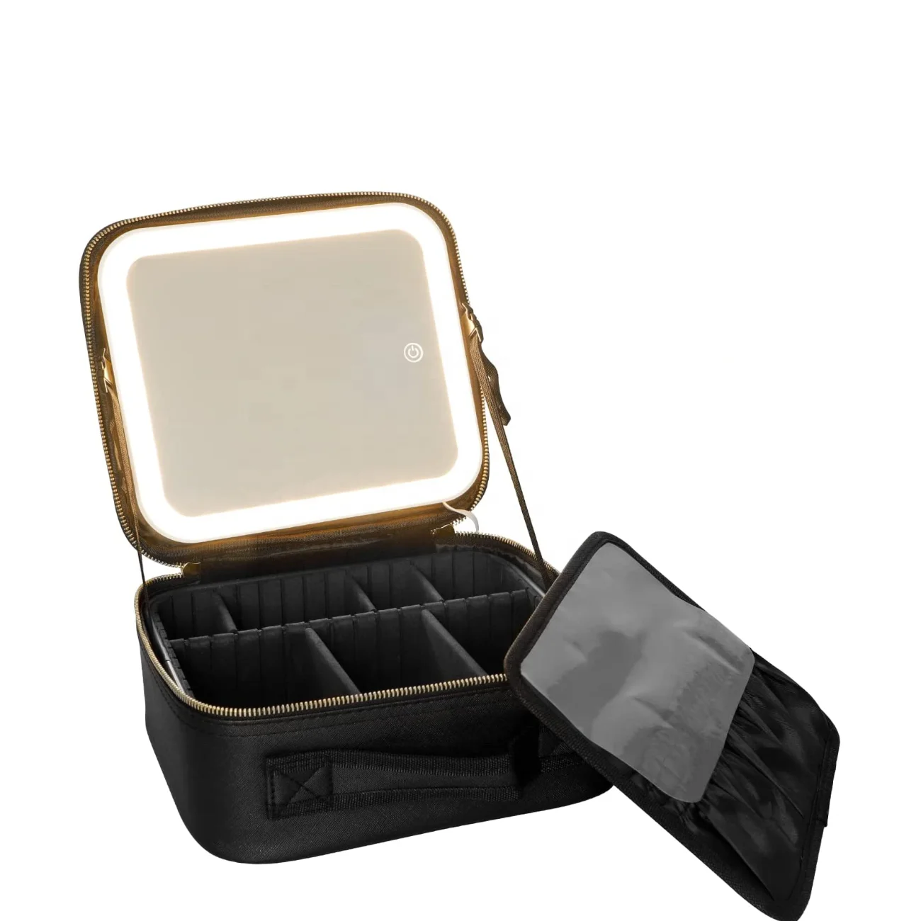High Capacity Jewelry Box Makeup Bag with PU Soft Handle Mirror Lock -  China Wholesale Travel Luggage and Luggage price
