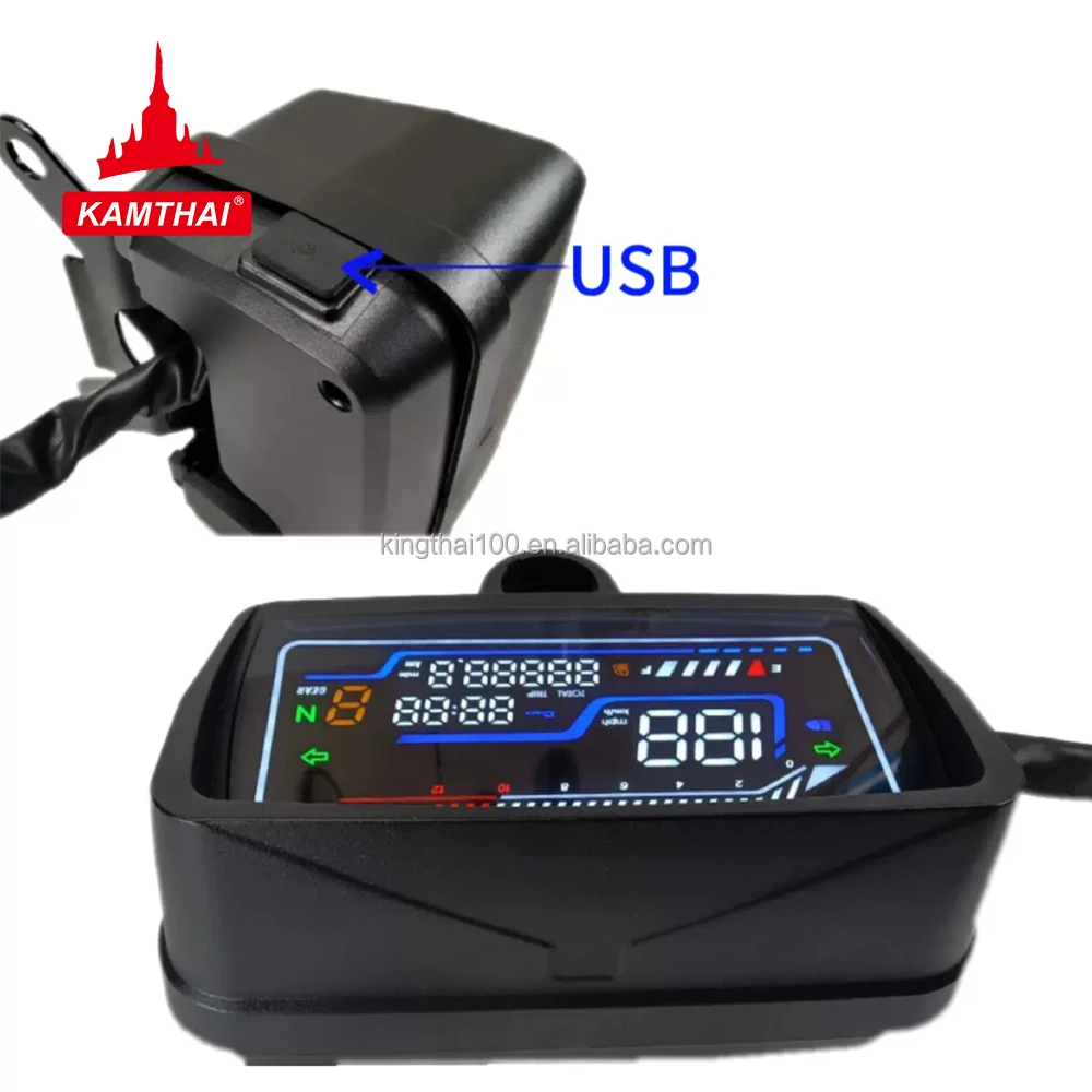 KAMTHAI Motorcycle Speedometer CG125 Digital Speedometer for Honda Mechanical Speedometer CG125 WH125 SDH125  Motorcycle USB