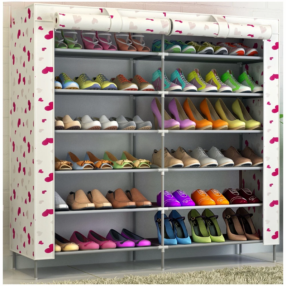 Waterproof 10-Layer 50-Pair Storage Holders Shoe Rack Cabinet