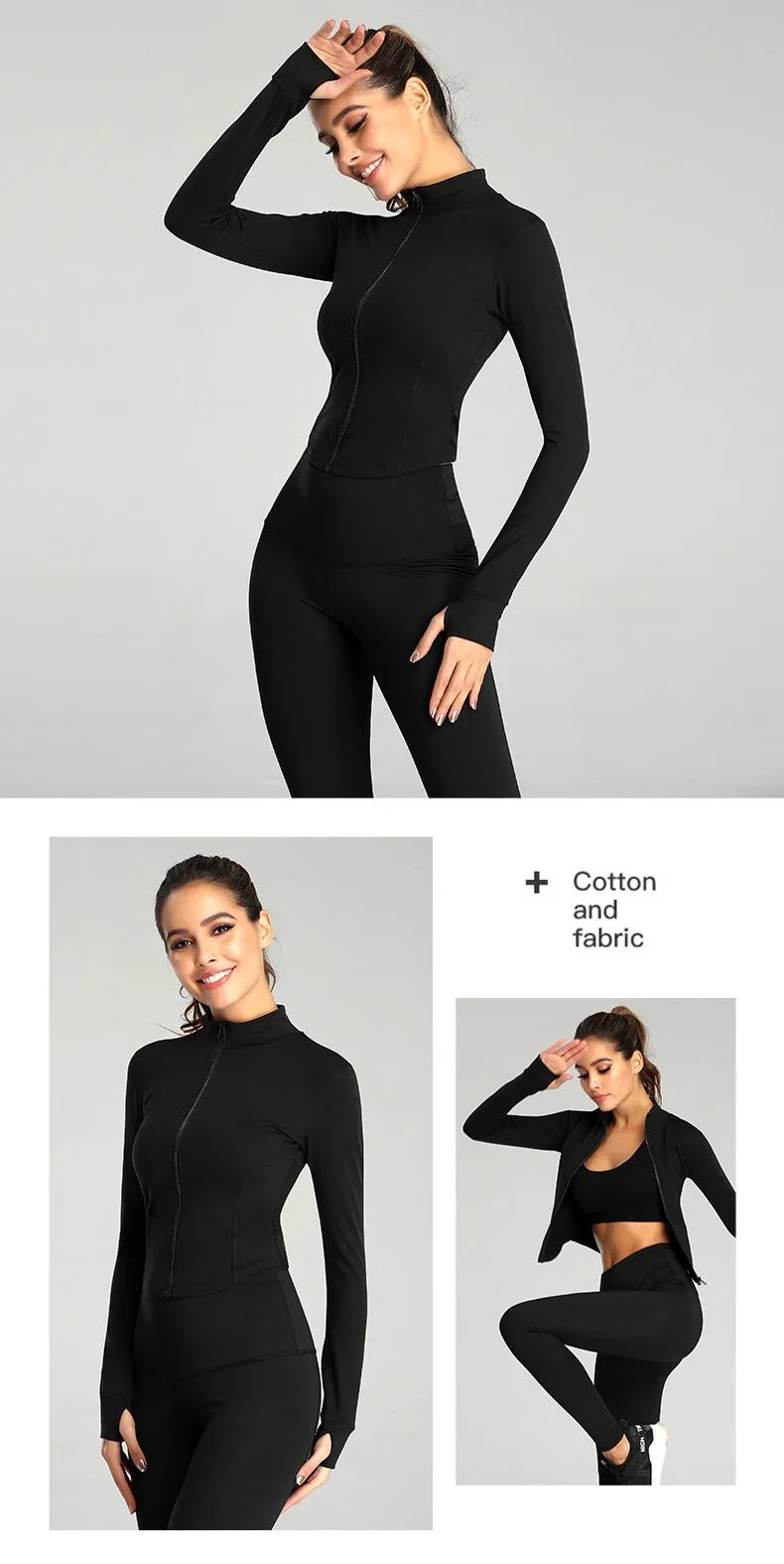 Custom Activewear Workout Woman Fitness Plus Size Long Sleeve Top Gym