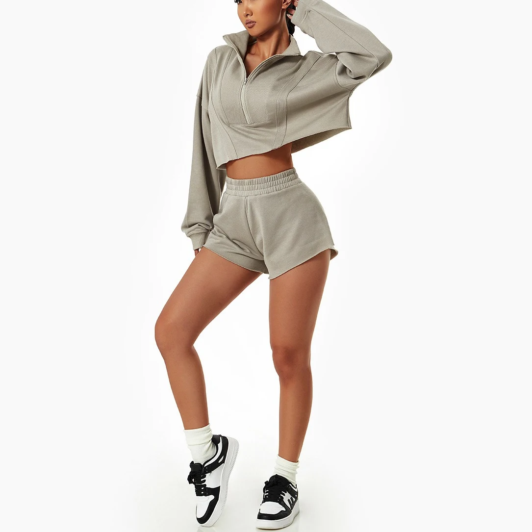 Custom Logo Fitness Quick Dry Sweatshirt Women Active Wear Zip Up