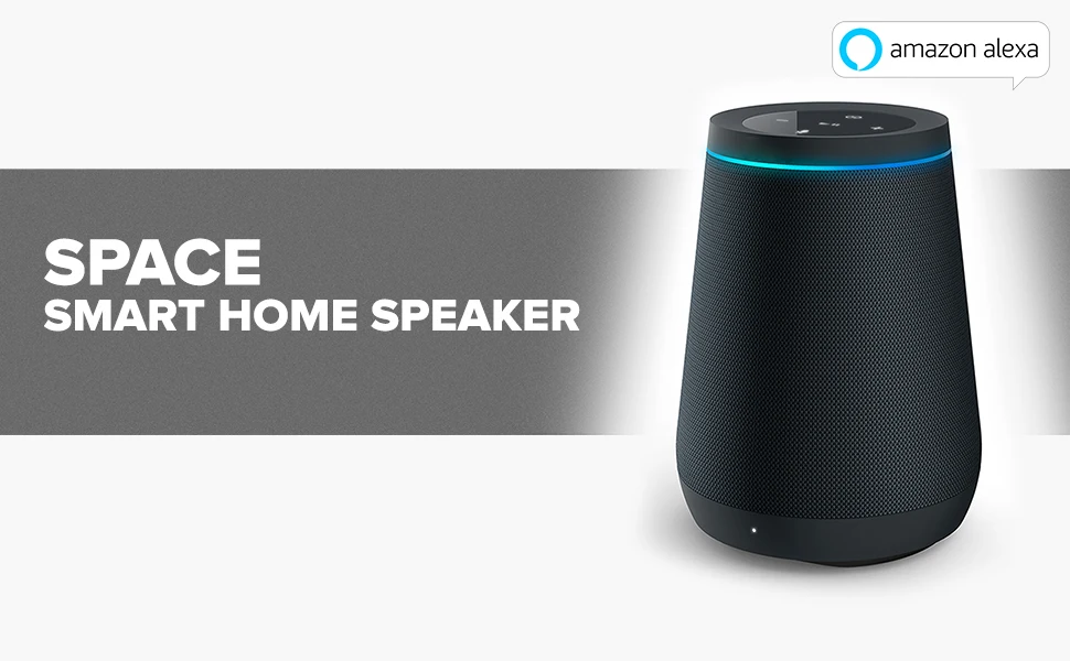 SPACE Home-altavoz inteligente con sonido Alexa 360, inalámbrico, portátil,  transmisión de música, manos libres, para hogar, exterior, viaje