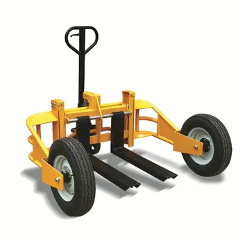 Fork Lift Inflatable 1 Ton Mountain Type Manual Forklift Hand-pulled Off-road Pallet Truck ...