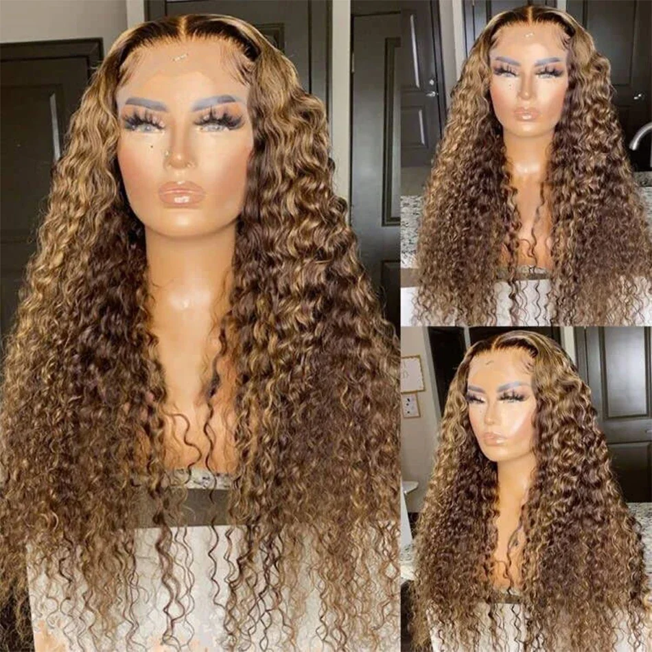 Parrucca lace front deep wave highlight capelli veri bionda_voghion.com
