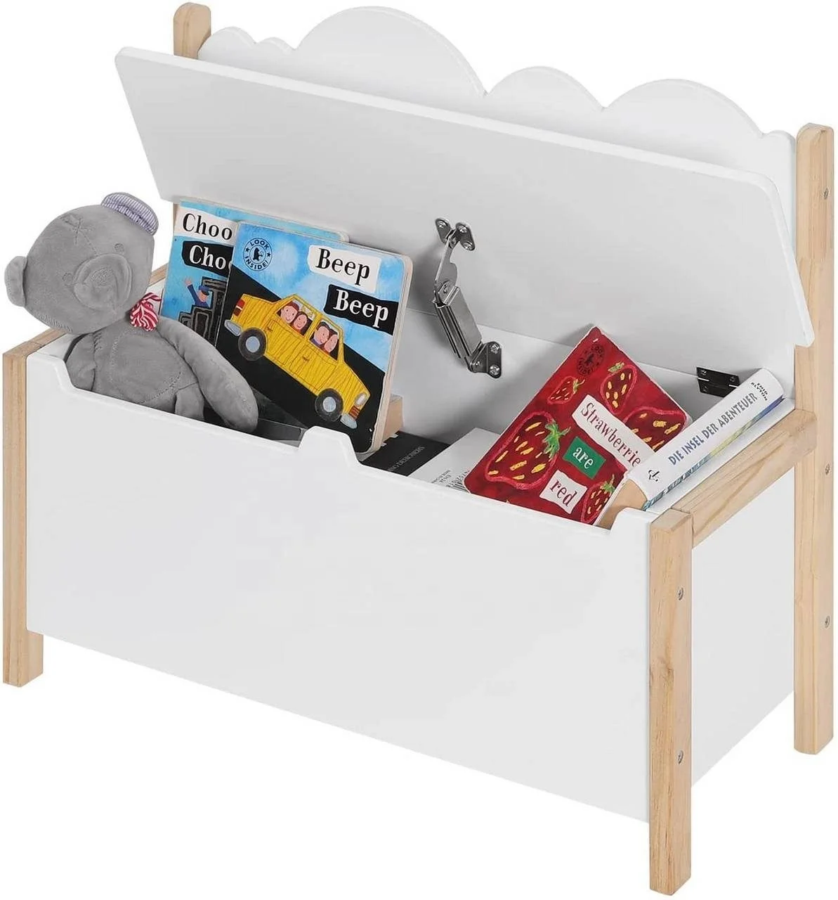 Modern Large Wooden Kids Toy Storage Chest With Safety Hinge,Wholesale