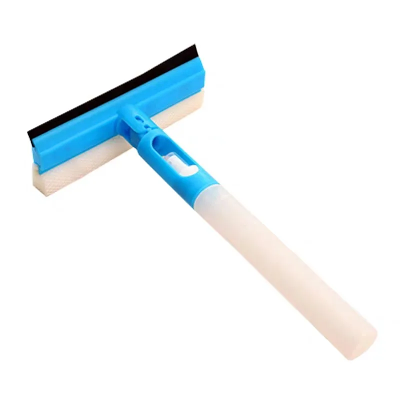 Т-образный вращающийся стеклоочиститель с мягкой ручкой из ТПР скребок для бутылки распылителем воды и нескользящая длинная ручка